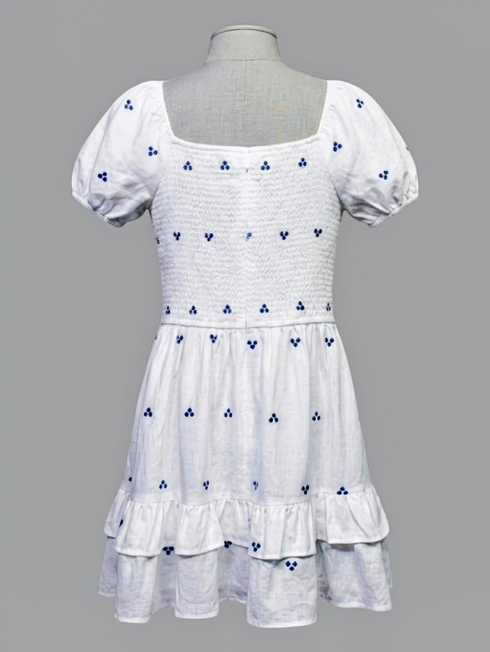 NEW Japna Cotton Tiered White Dress - Picture 3 of 4
